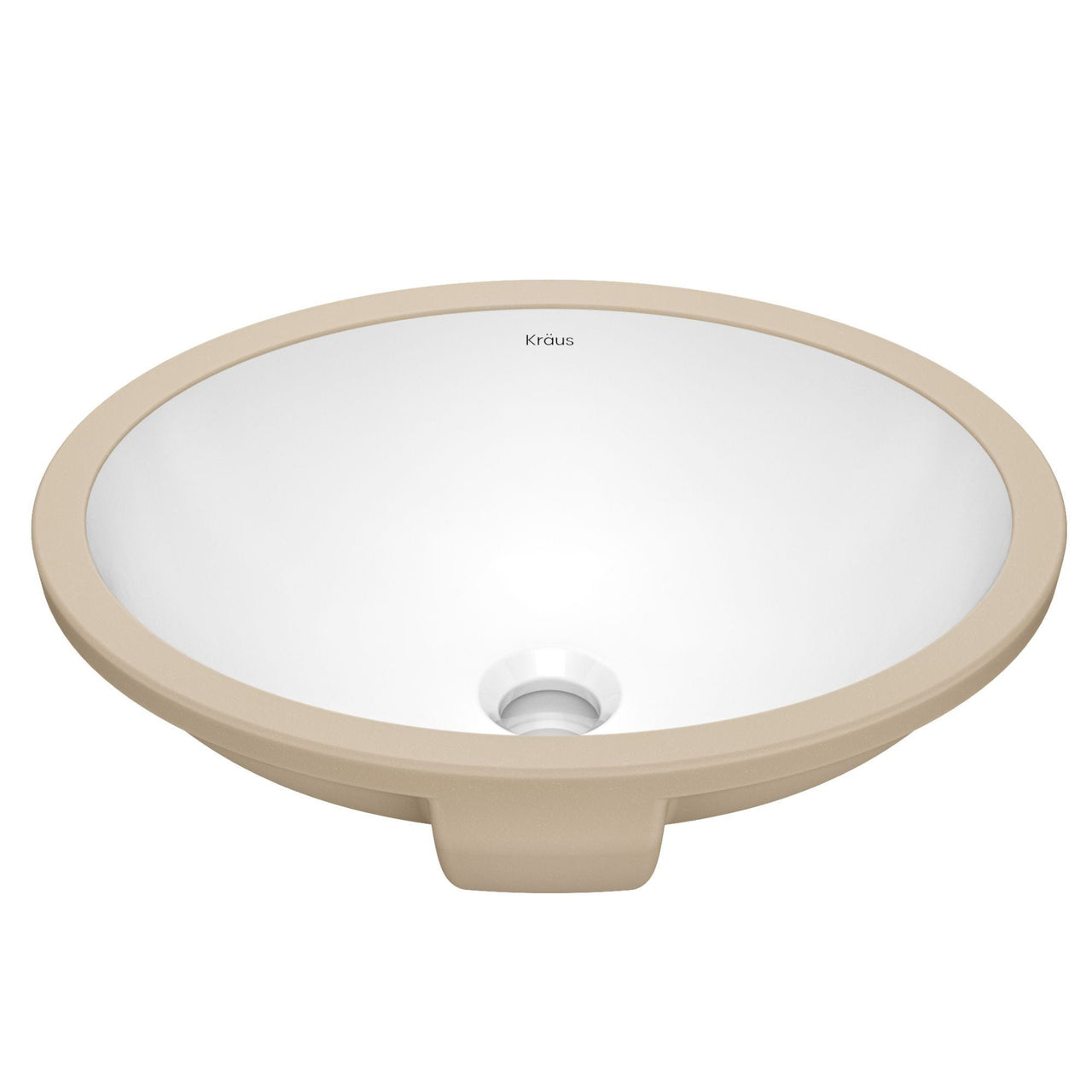 Elavo16 3/4"타원형 도자기 세라믹 언더마운트 세면대(화이트,물넘침 배수 장치)